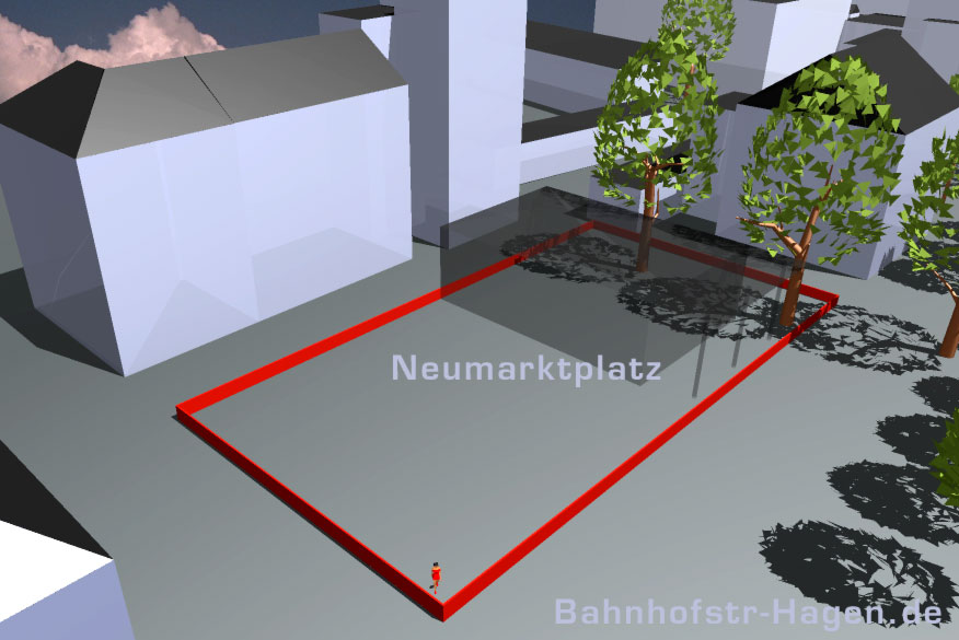 die natürlichen Grenzen des Neumarktplatzes ...