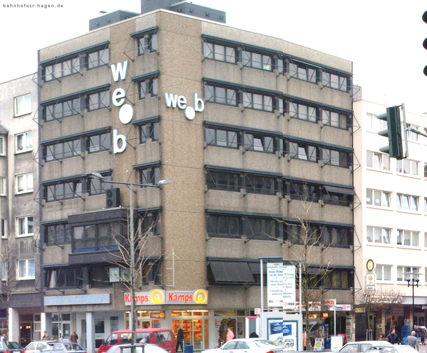 Blick vom Ausgang techn. Rathaus II rüber in die Bahnhofstr