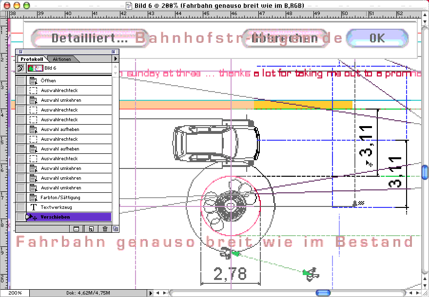 Fahrspurbreite 3,11 meter bleibt