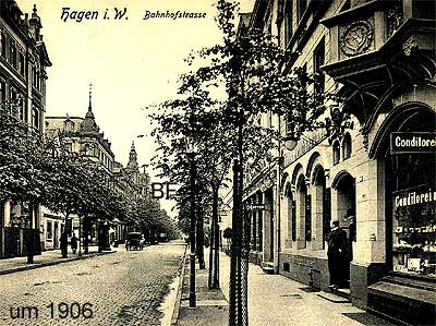 Bahnhofsquartier Hagen um 1906 ...