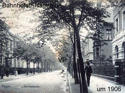 Bahnhofsquartier Hagen um 1906 ...