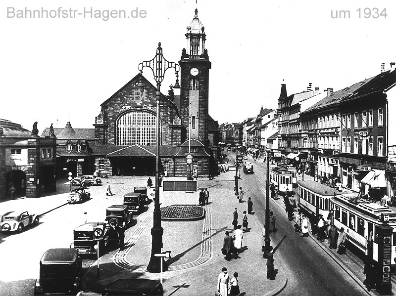 Bahnhofsquartier Hagen um 1934 ...