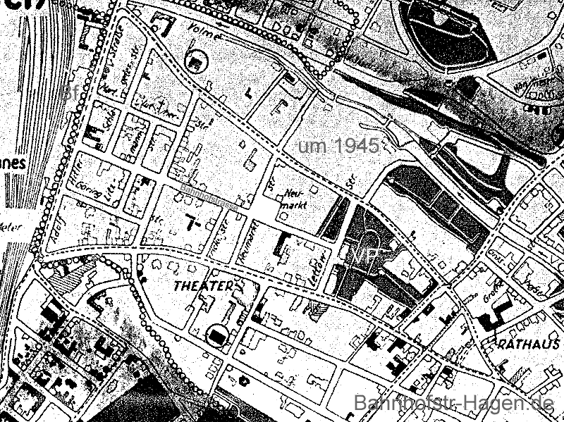 Bahnhofsquartier Hagen um 1945 ...