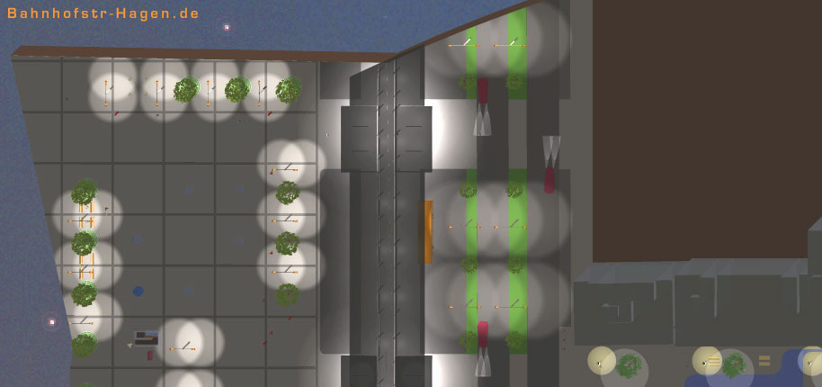 Draufsicht Lichtsituation im Entwurf Bahnhofsallee 1von 4