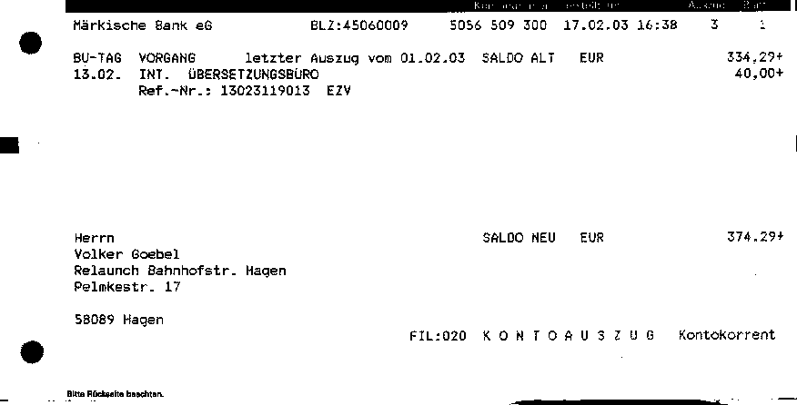 Auszug 3.1 vom 17.02.2003