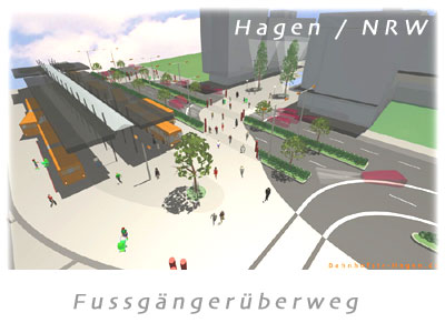 Perspektive Fussgängerüberwege Nr. 3 und 4 / Stand 2003