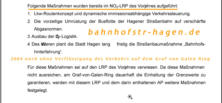 noch keine "Verflüssigung des Verkehrsablaufs am Graf-von-Galen Ring" in 2004