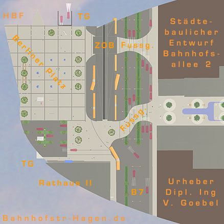 Eine mutige Lösung - Diagonalkurvenübergang für Fussgänger