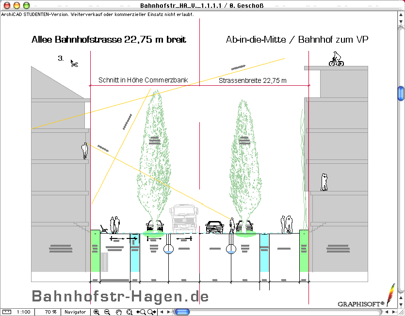 Bahnhofsallee 22,75 meter - Normalbreite