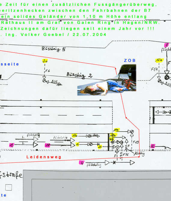 Unfallskizze Graf von Galen Ring / Blatt 3 von 4