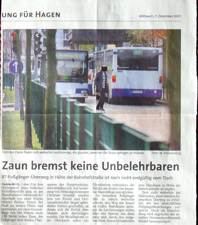 Zeitungsartikel WP vom 07.12.2005 - auf Klick zurück zum Artikel