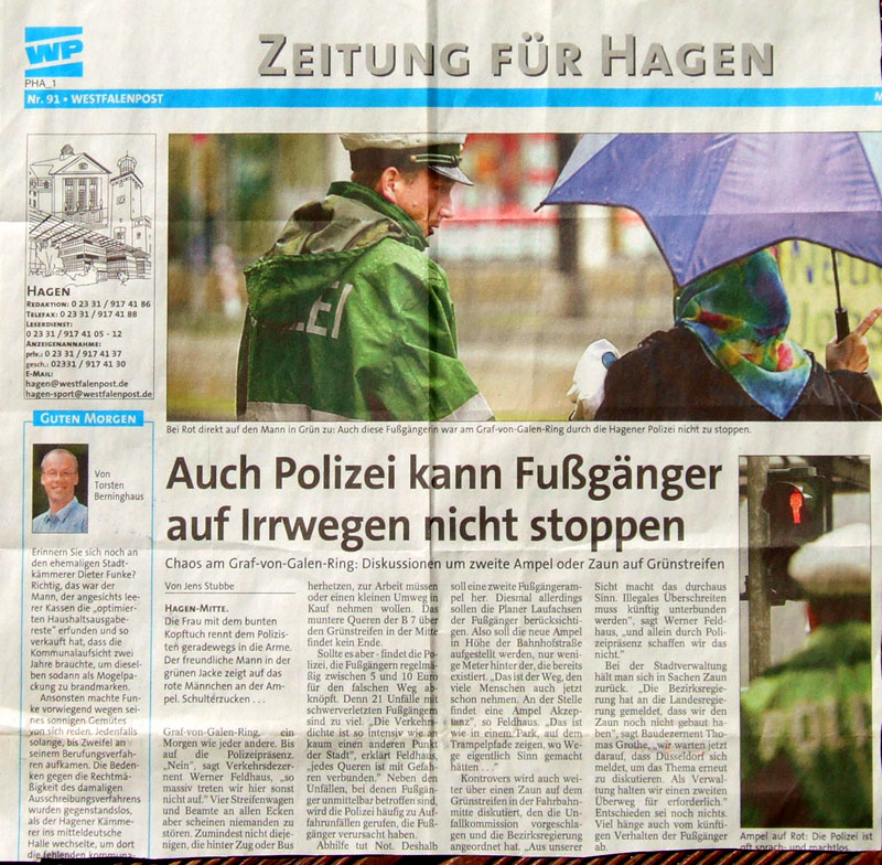 Zeitungsartikel WP vom 20.04.2005 - auf Klick zurück zum Artikel